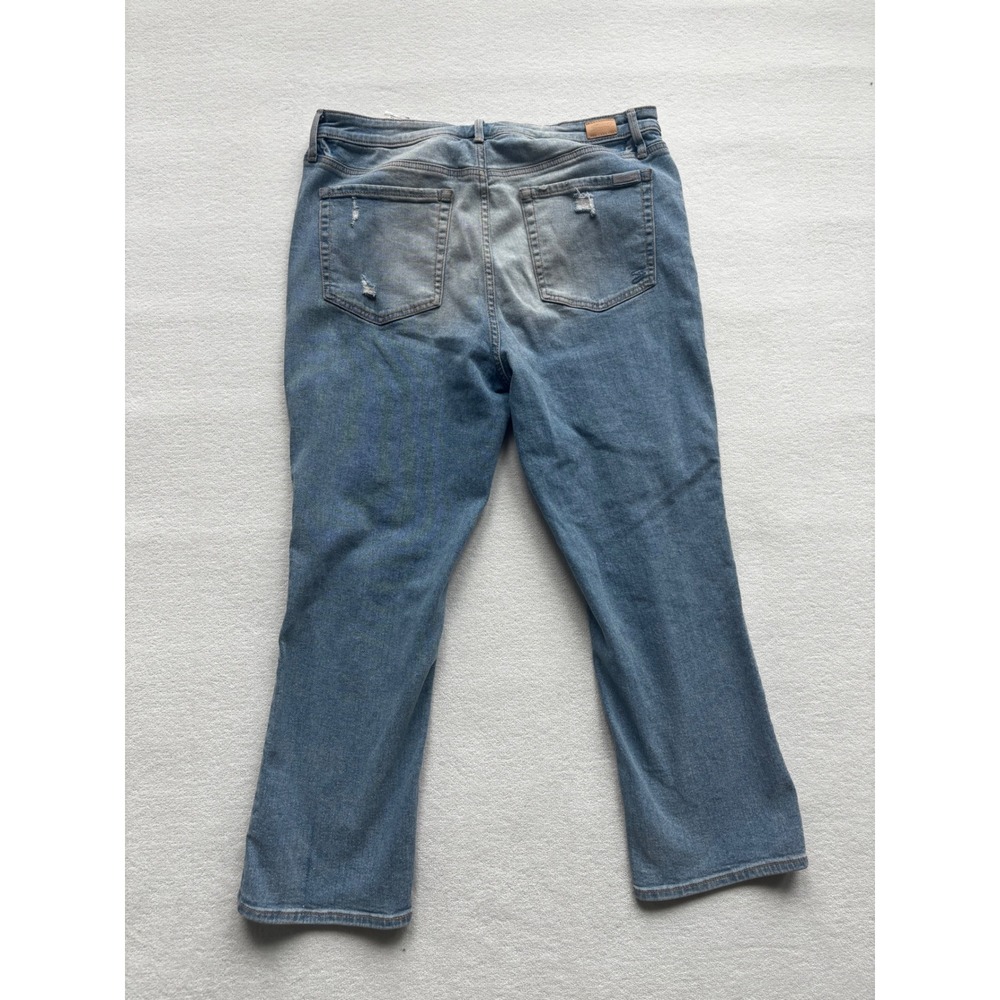 Seven7 Fashion Jean Womens 14 Blue Affirmation High Rise Distressed Straight Leg - Picture 10 of 11